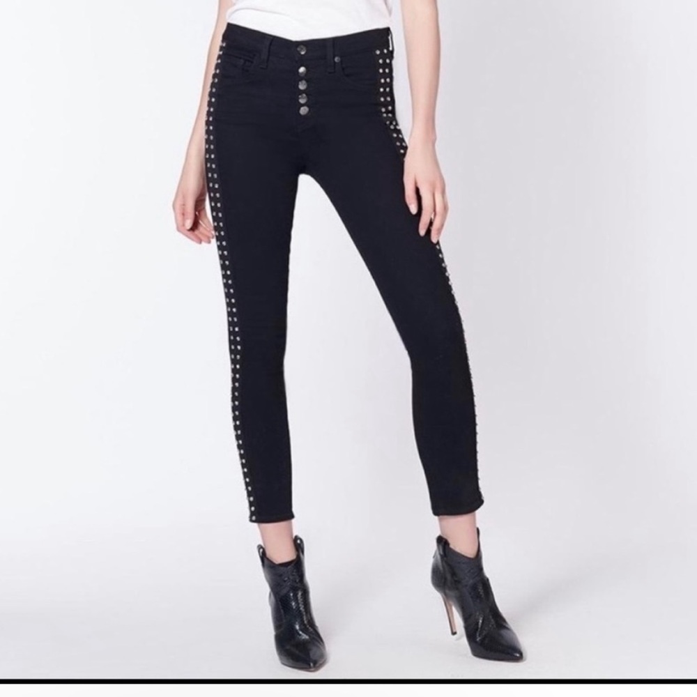 Veronica Beard Rhinestone Debbie Raven Skinny Jeans SZ 26